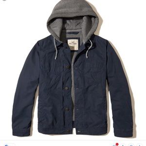 Hollister hooded jacket , sz. L .. EUC !